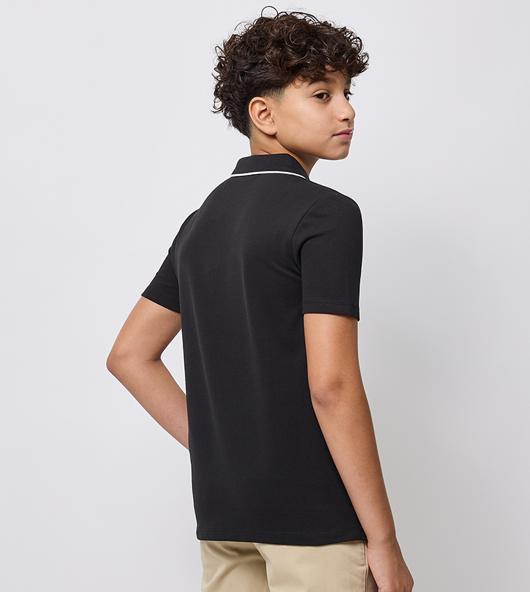 Logo Embroidered Short Sleeves Polo T-Shirt