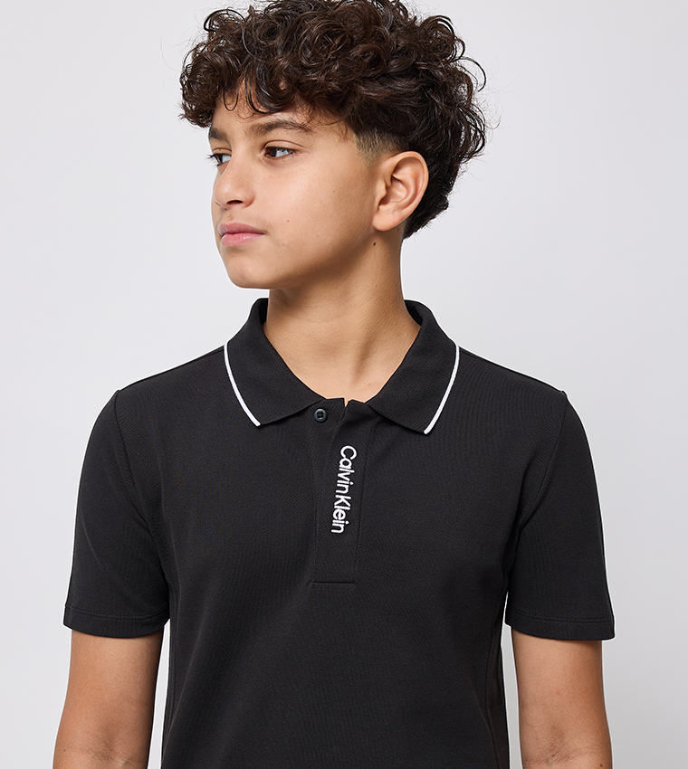 Logo Embroidered Short Sleeves Polo T-Shirt