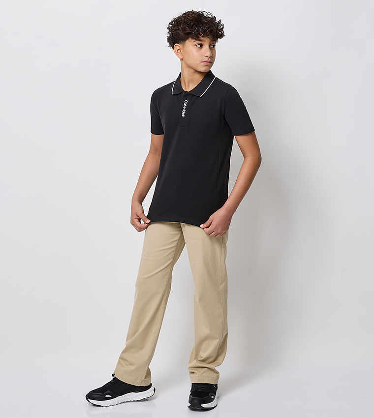 Logo Embroidered Short Sleeves Polo T-Shirt