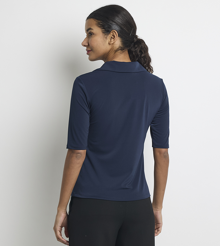 Logo Detail Jersey Polo T-Shirt