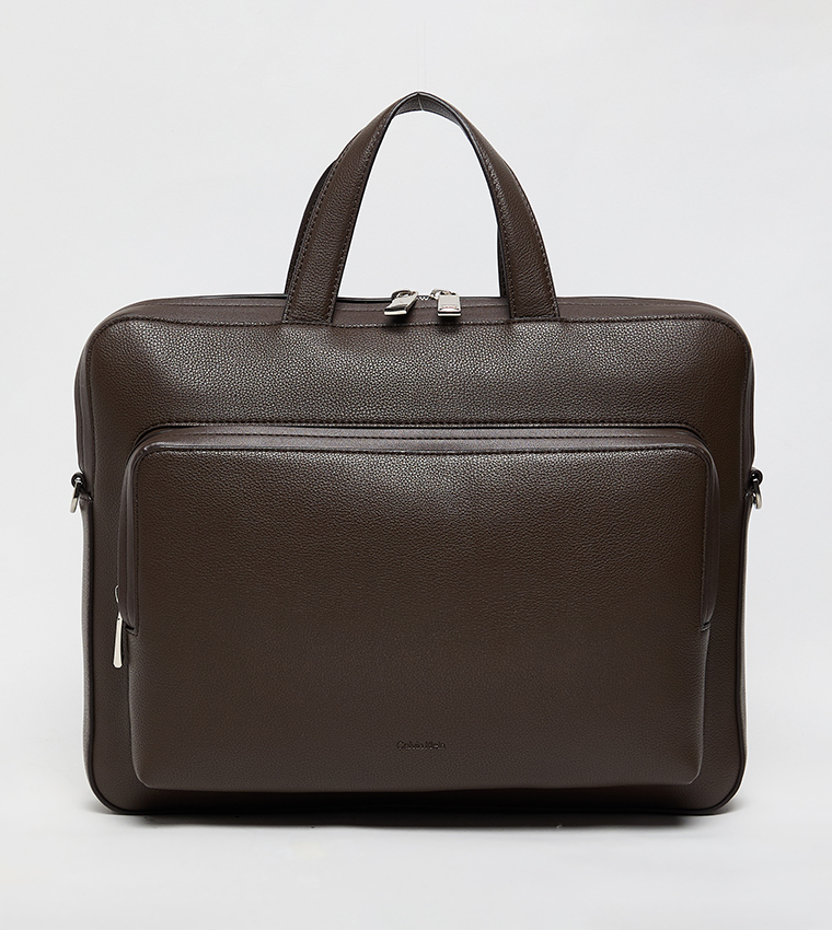 Textured Zippered Laptop Bag