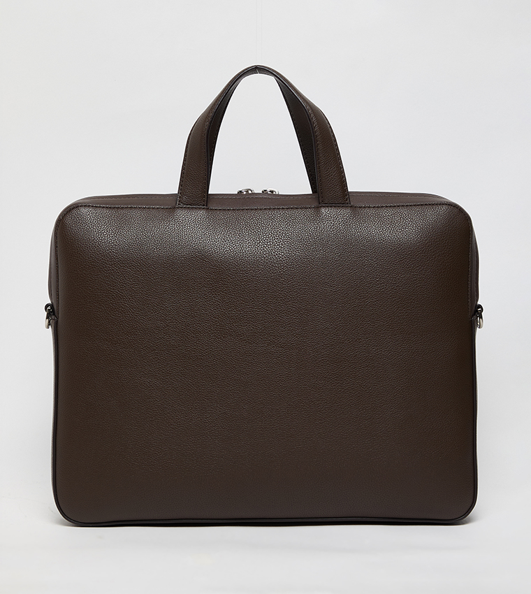 Textured Zippered Laptop Bag