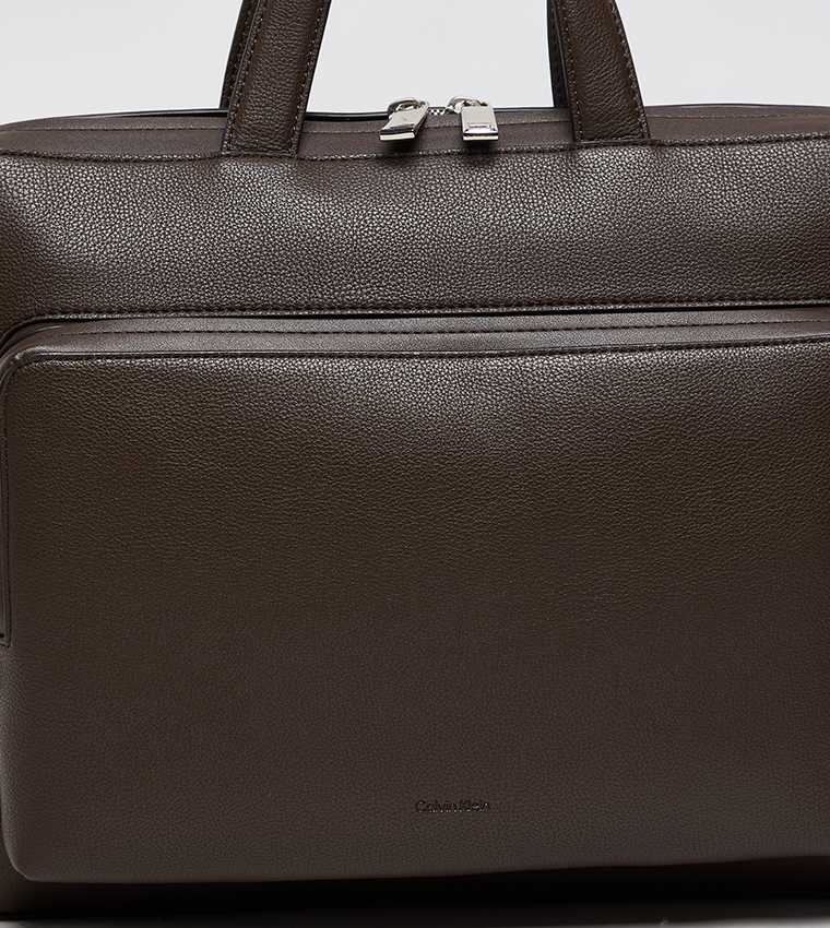 Textured Zippered Laptop Bag