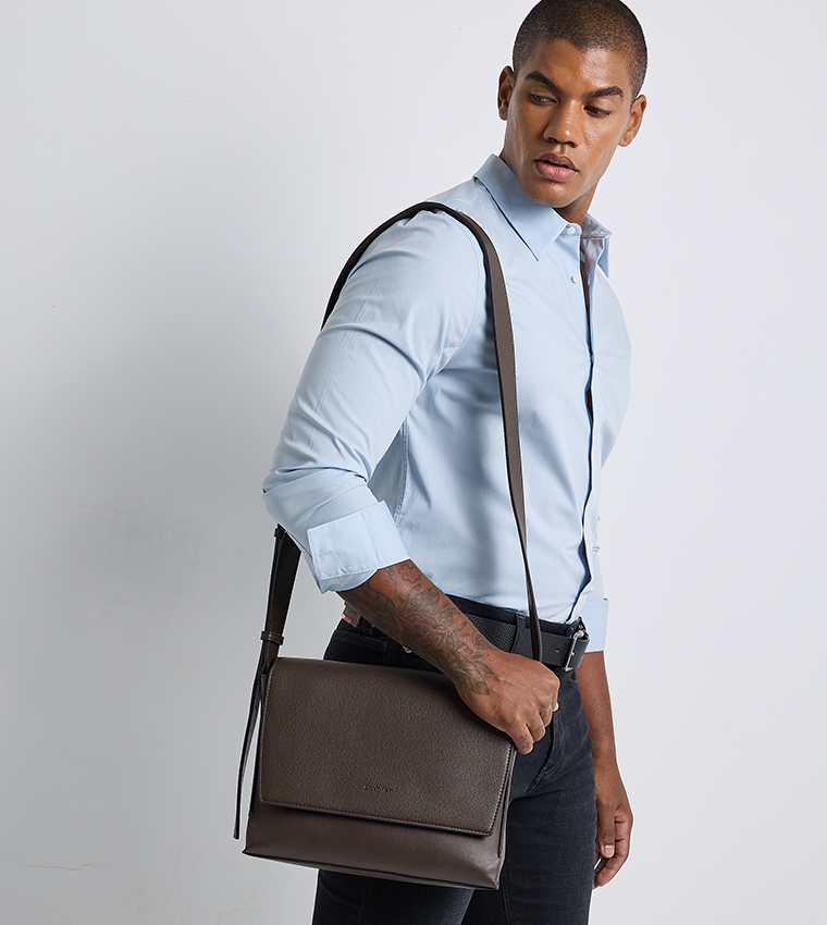 Textured Flag Crossbody Bag