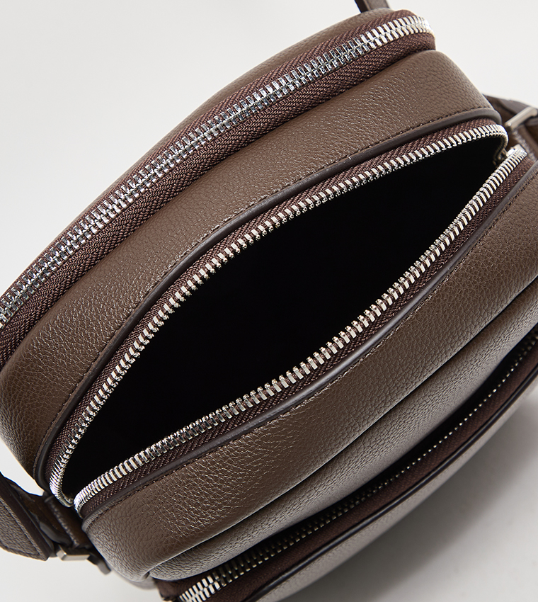 Textured Front Pocket Crossbody Bag