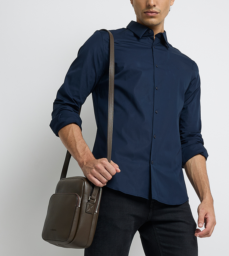 Textured Front Pocket Crossbody Bag