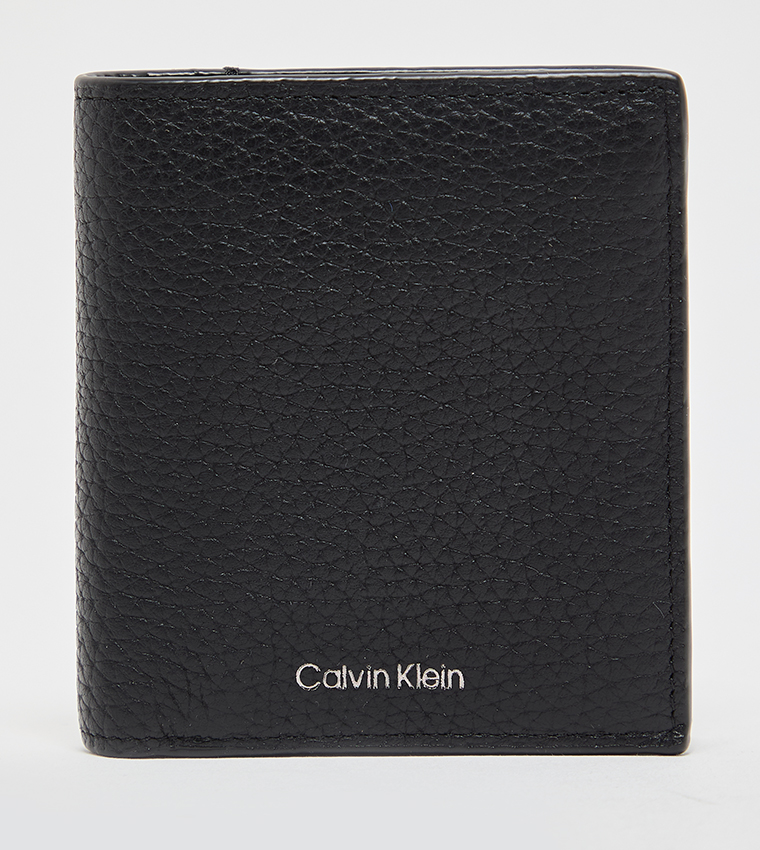 Textured Leather Bi-Fold Wallet