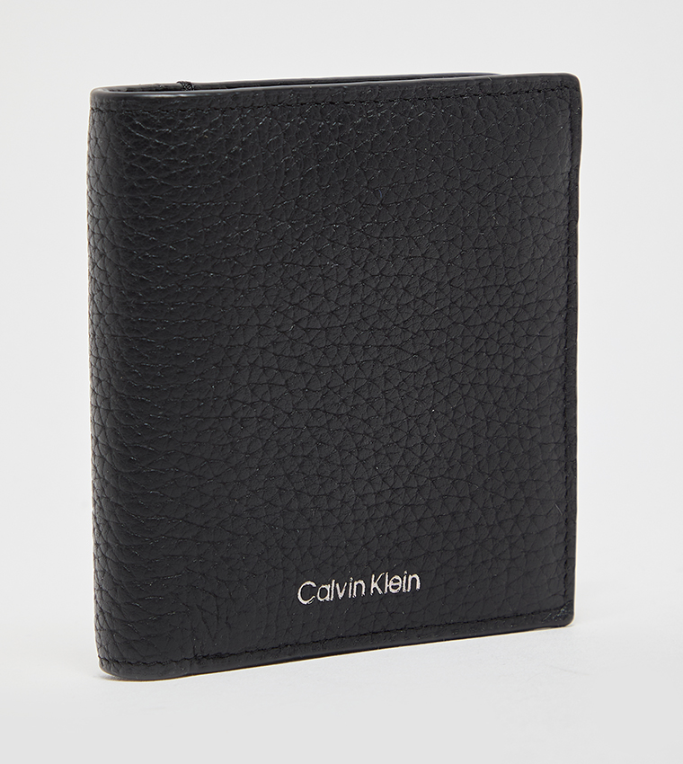 Textured Leather Bi-Fold Wallet