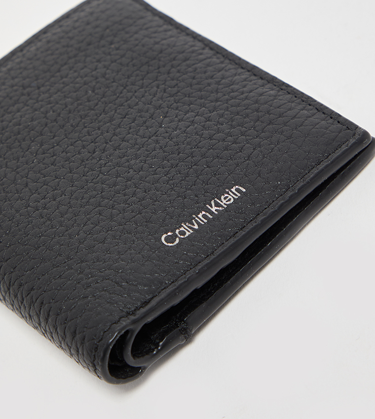 Textured Leather Bi-Fold Wallet