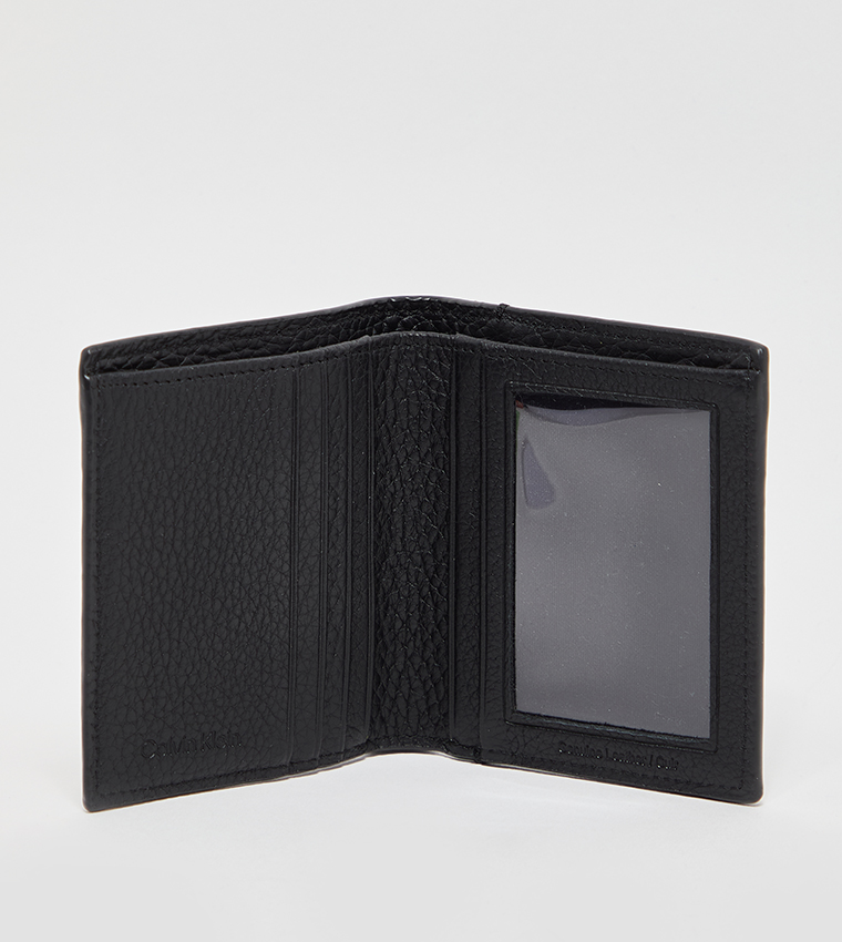 Textured Leather Bi-Fold Wallet