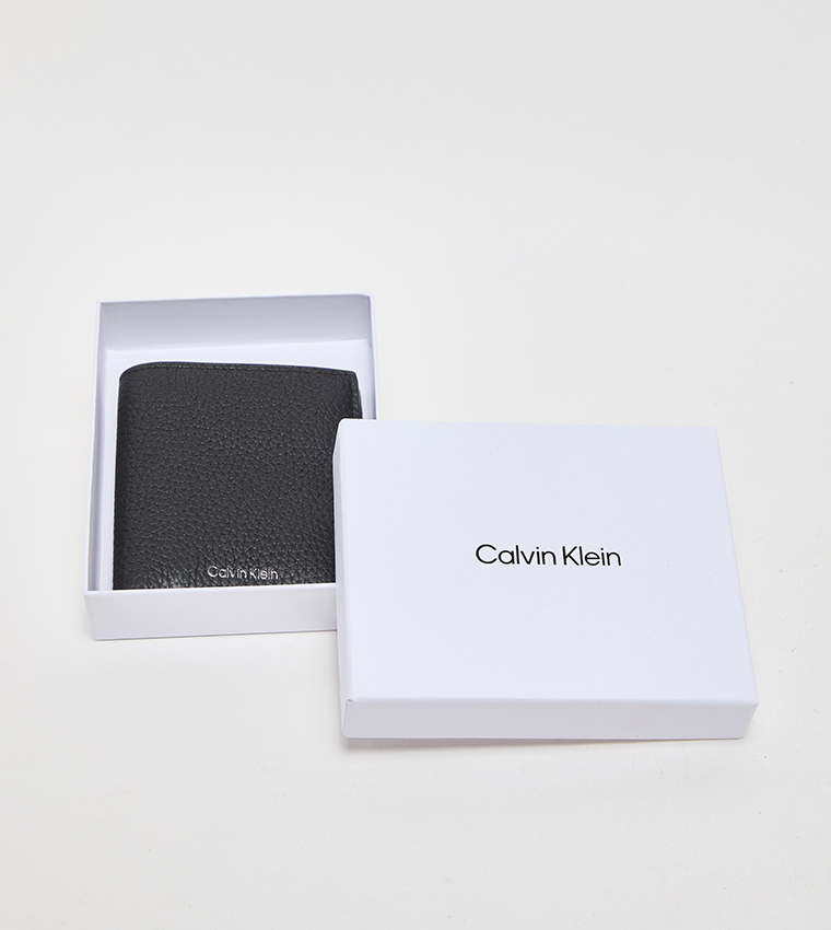Textured Leather Bi-Fold Wallet
