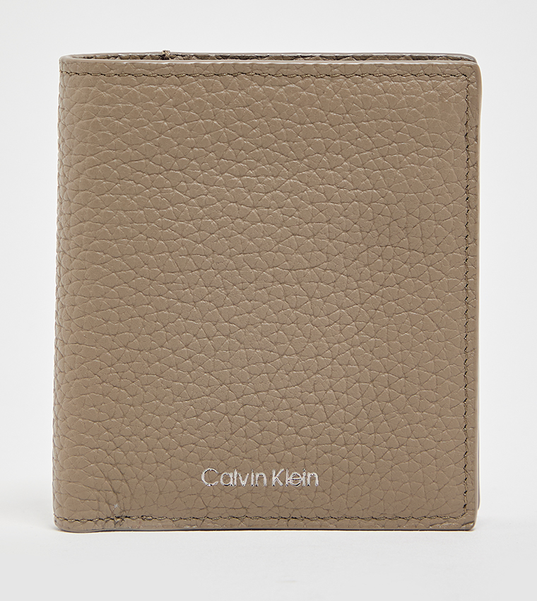 Textured Leather Bi-Fold Wallet