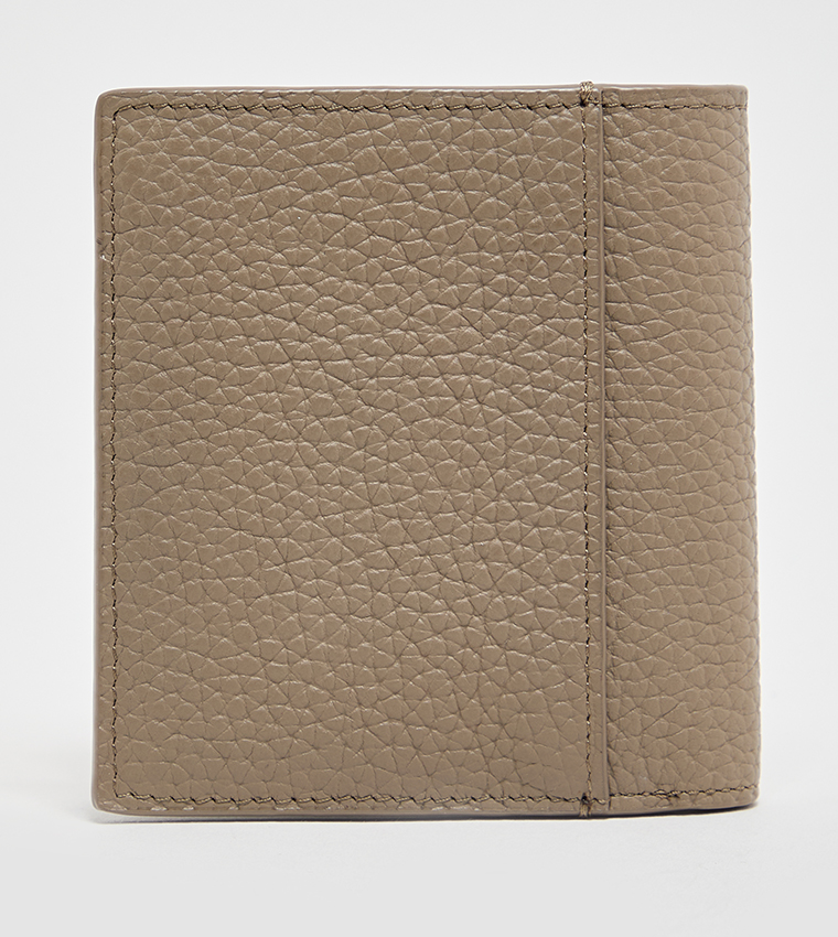 Textured Leather Bi-Fold Wallet