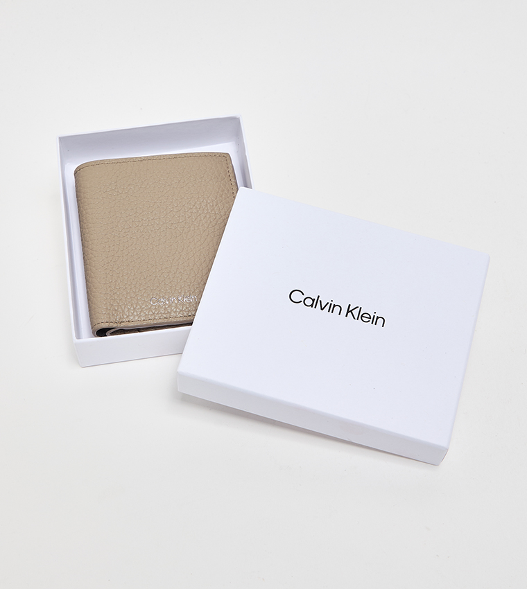 Textured Leather Bi-Fold Wallet