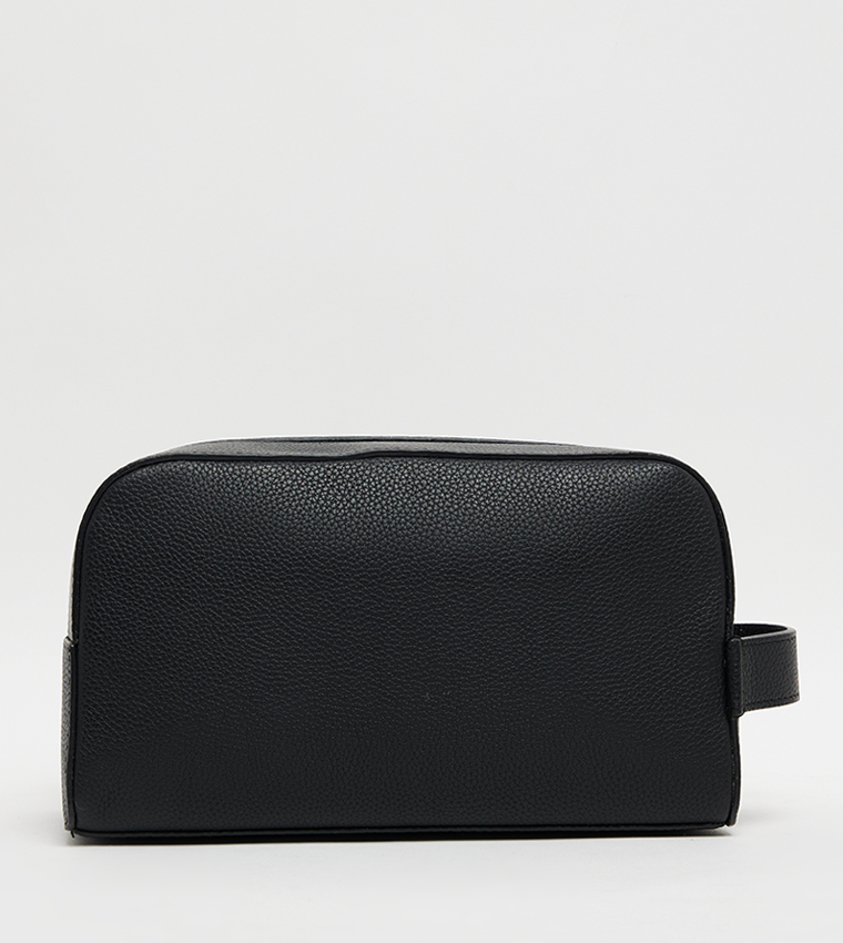 Textured Zippered Toiletry Bag