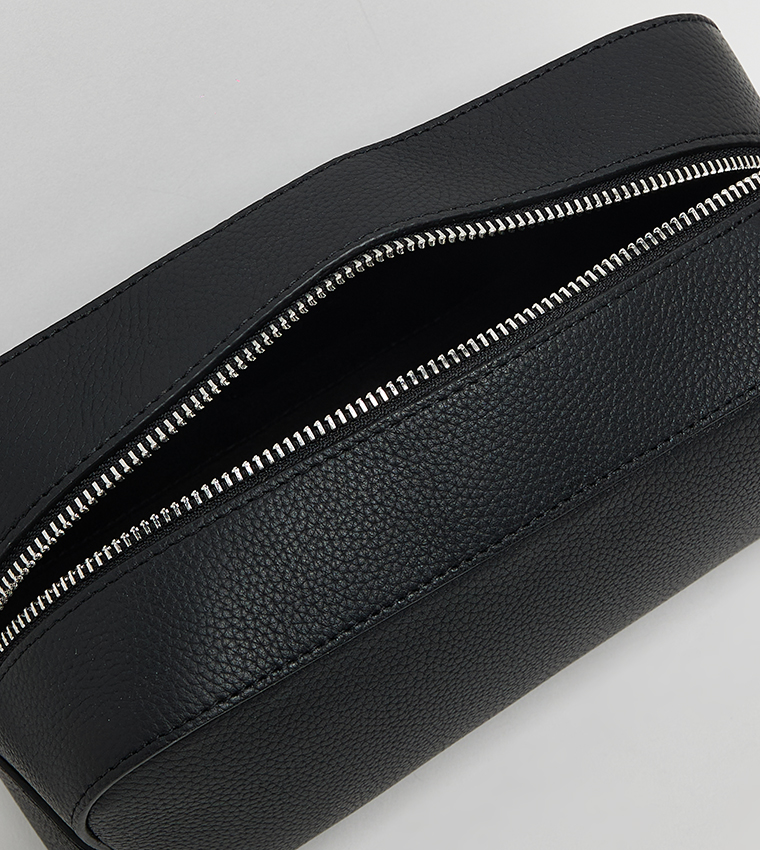 Textured Zippered Toiletry Bag
