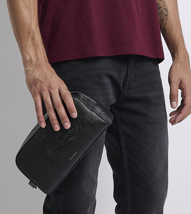 Lizard Embossed Washbag