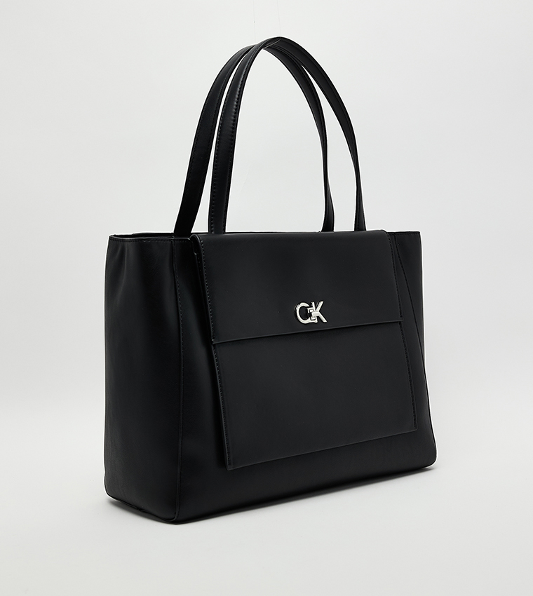Textured Front-Pocket Shoulder Bag
