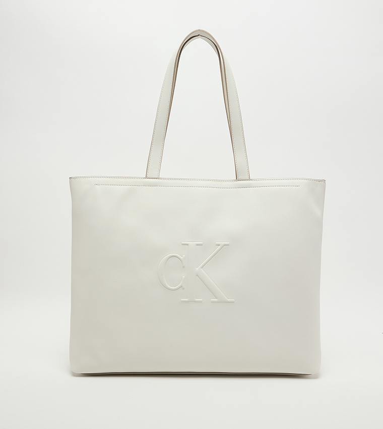 Monogram Embossed Tote Bag