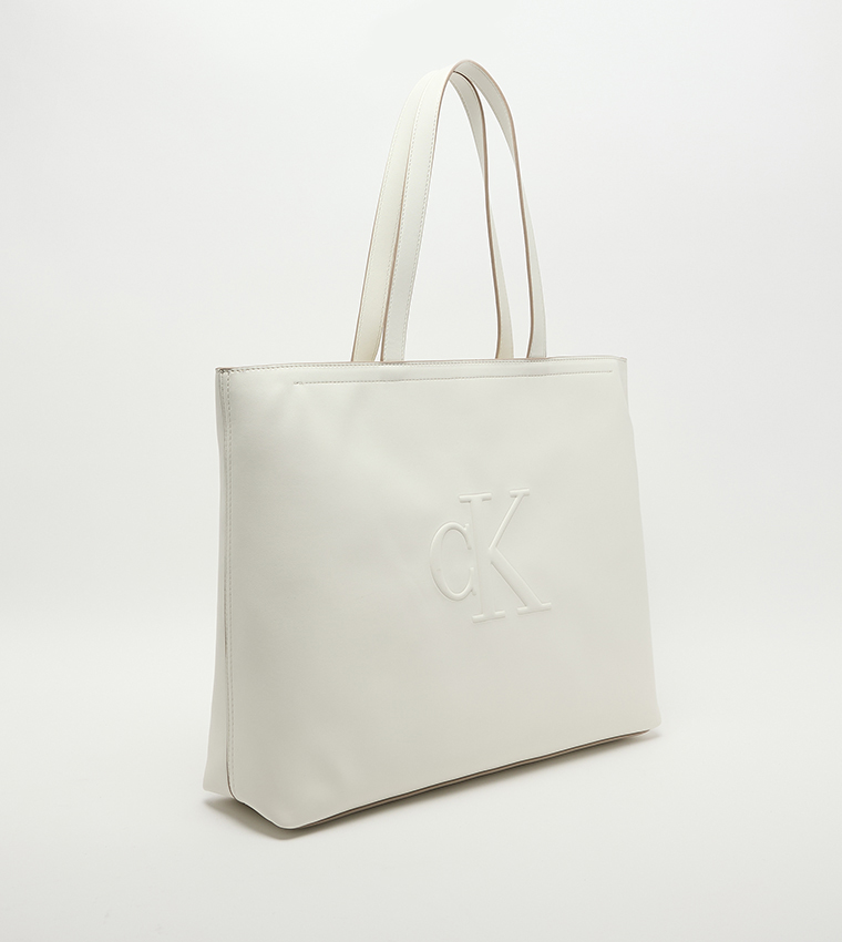 Monogram Embossed Tote Bag
