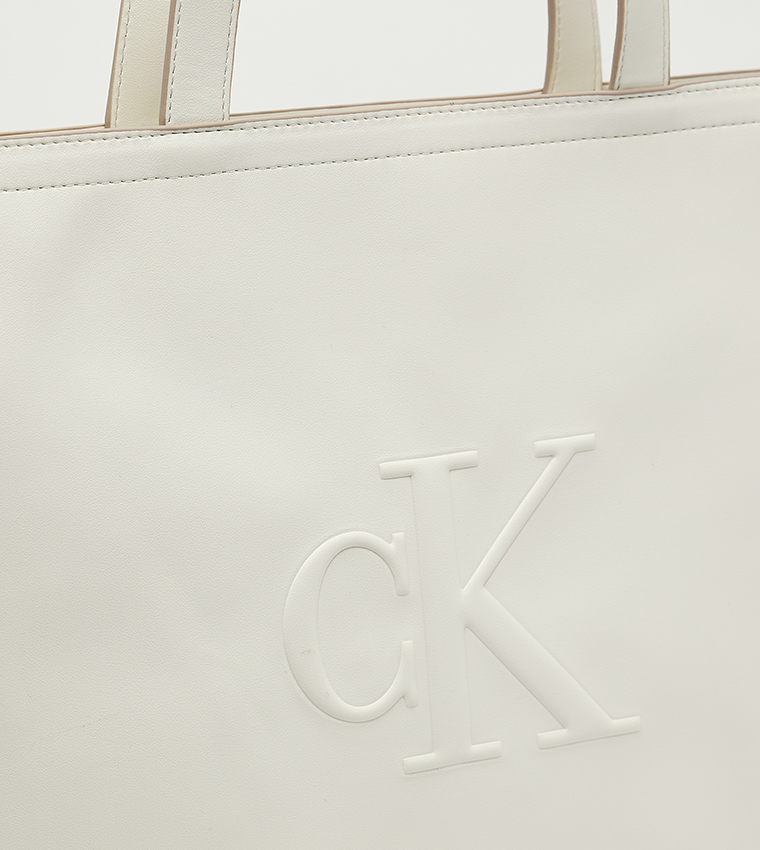 Monogram Embossed Tote Bag