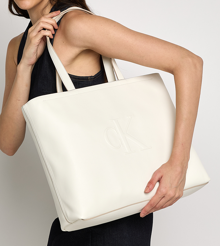 Monogram Embossed Tote Bag