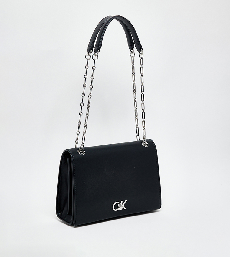 Monogram Detail Convertible Shoulder Bag