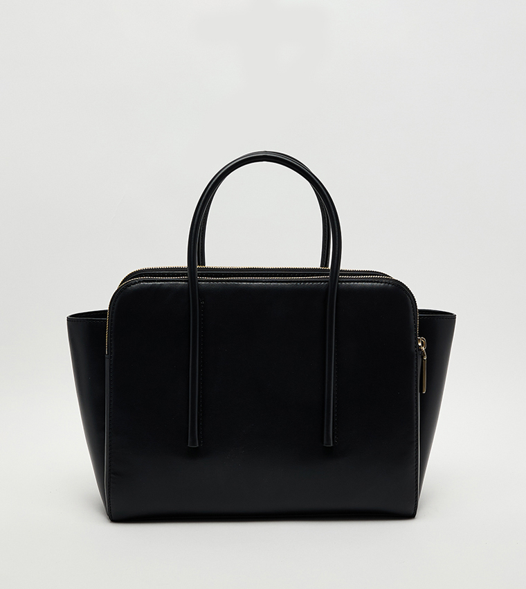 Textured Leather Mini Tote Bag