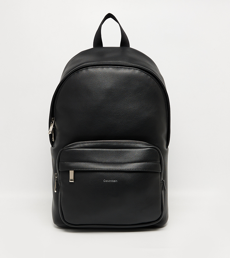 Logo Detail Zippered Backpack