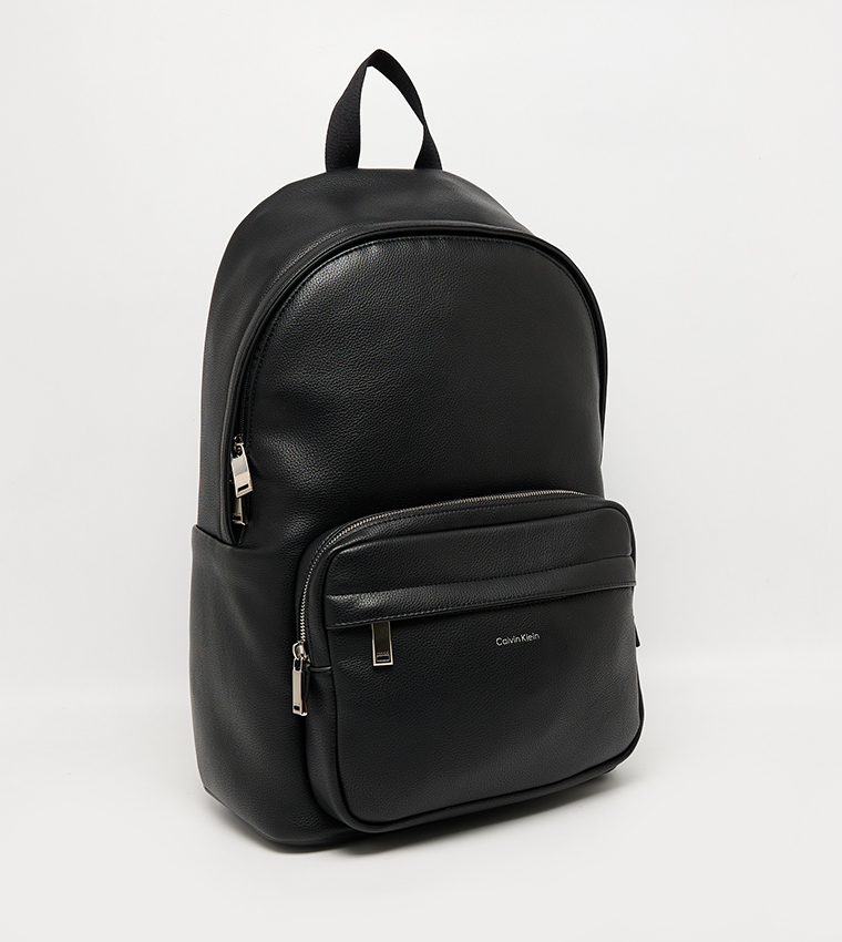 Logo Detail Zippered Backpack