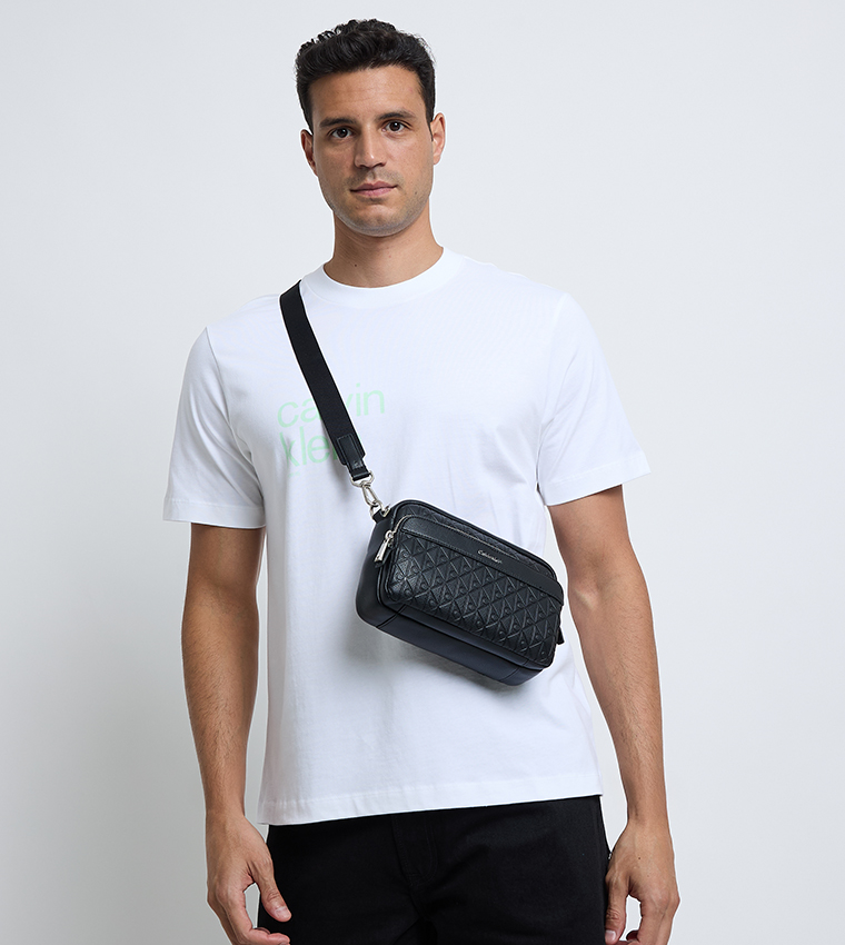 Logo Embossed Crossbody Bag