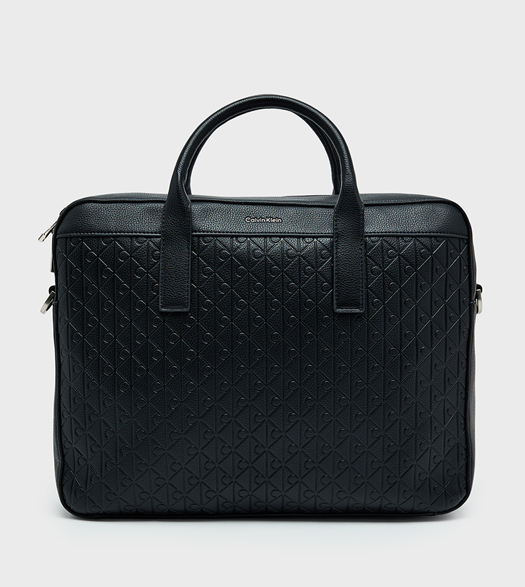 Monogram Debossed Laptop Bag