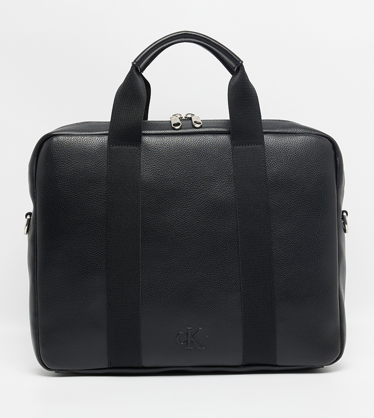 Textured Zippered Laptop Bag