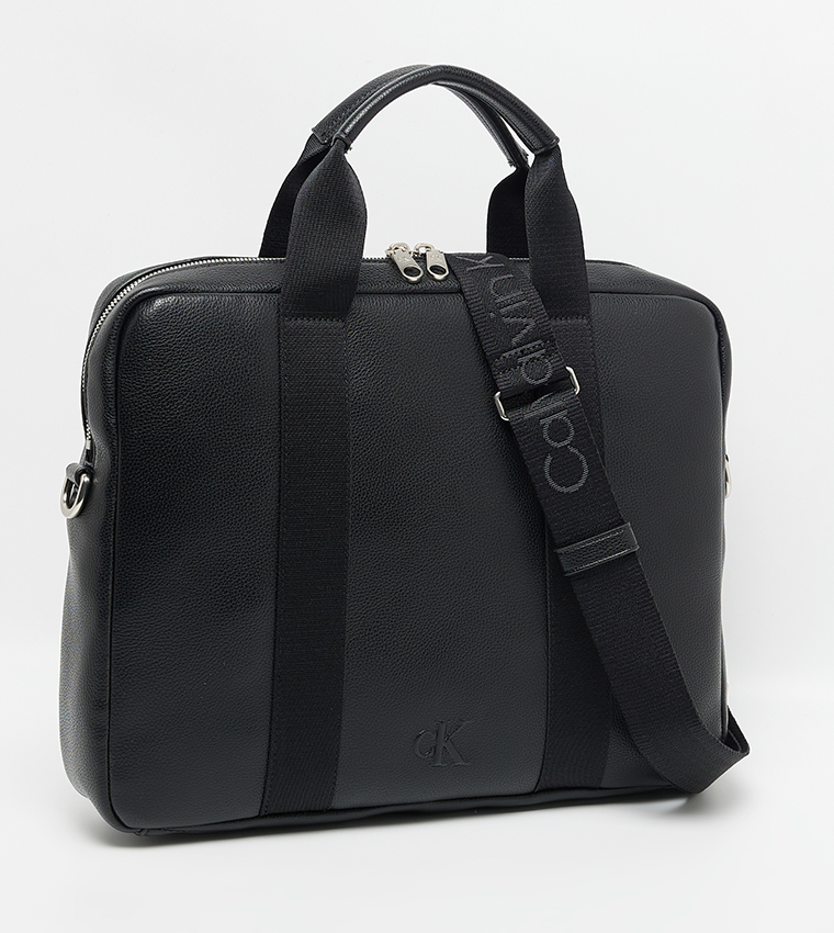 Textured Zippered Laptop Bag