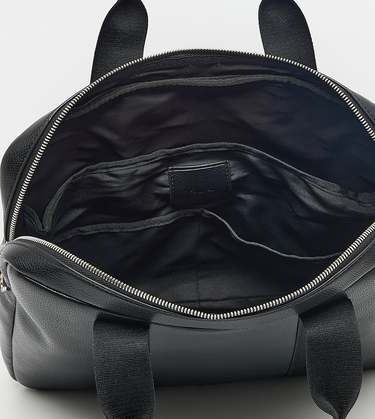 Textured Zippered Laptop Bag