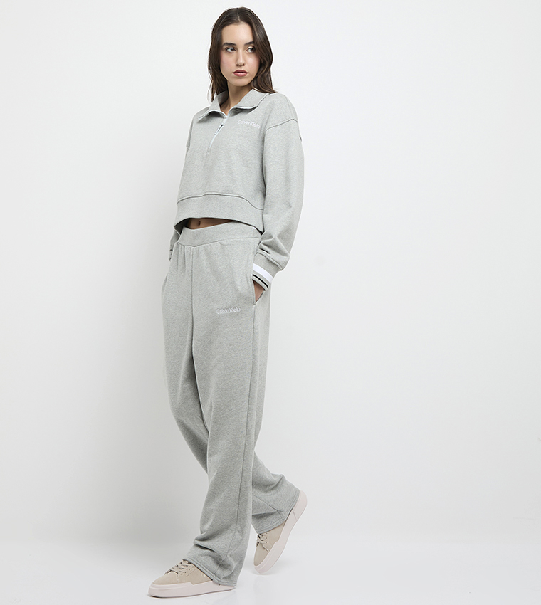 Elastic Waist Straight Fit Sweatpants