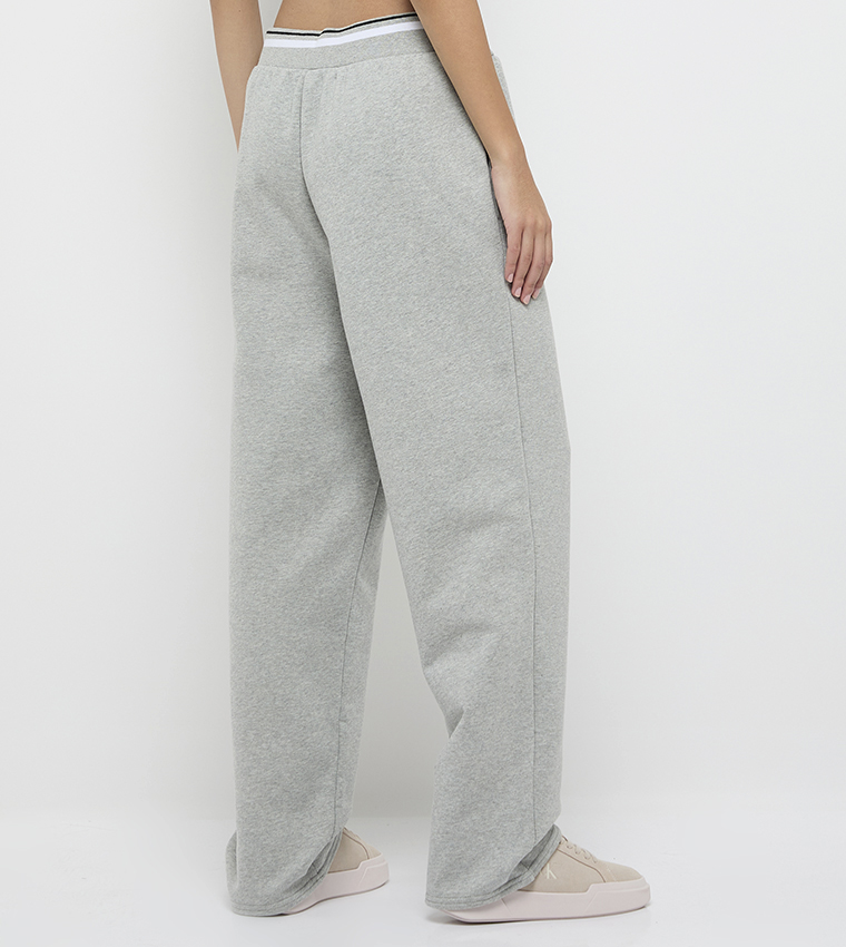 Elastic Waist Straight Fit Sweatpants