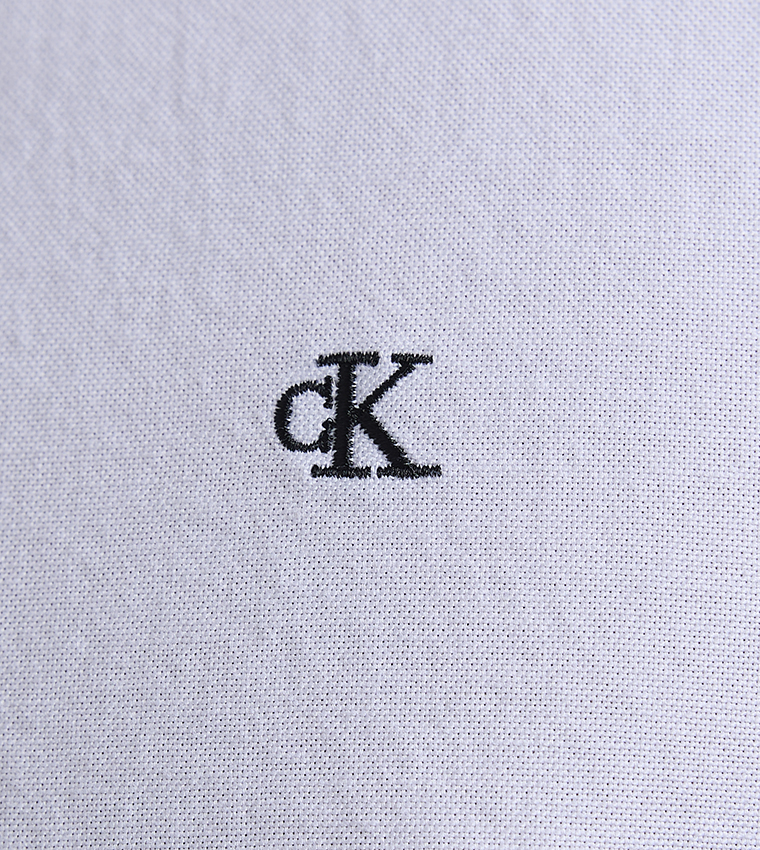 Monogram Detail Button-Down Collar Shirt