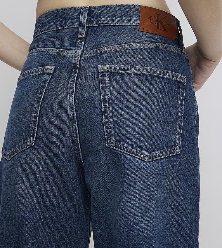 Tinted Horseshoe Wide Leg Jeans