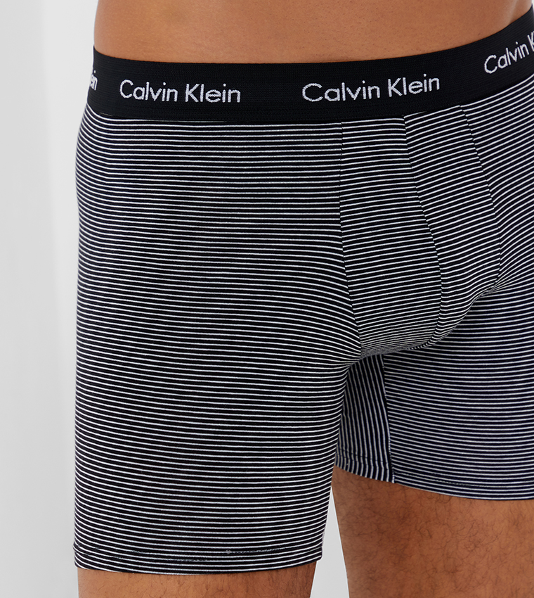 Buy Calvin Klein 3 Pack Boxer Briefs Cotton Stretch In Multiple Colors