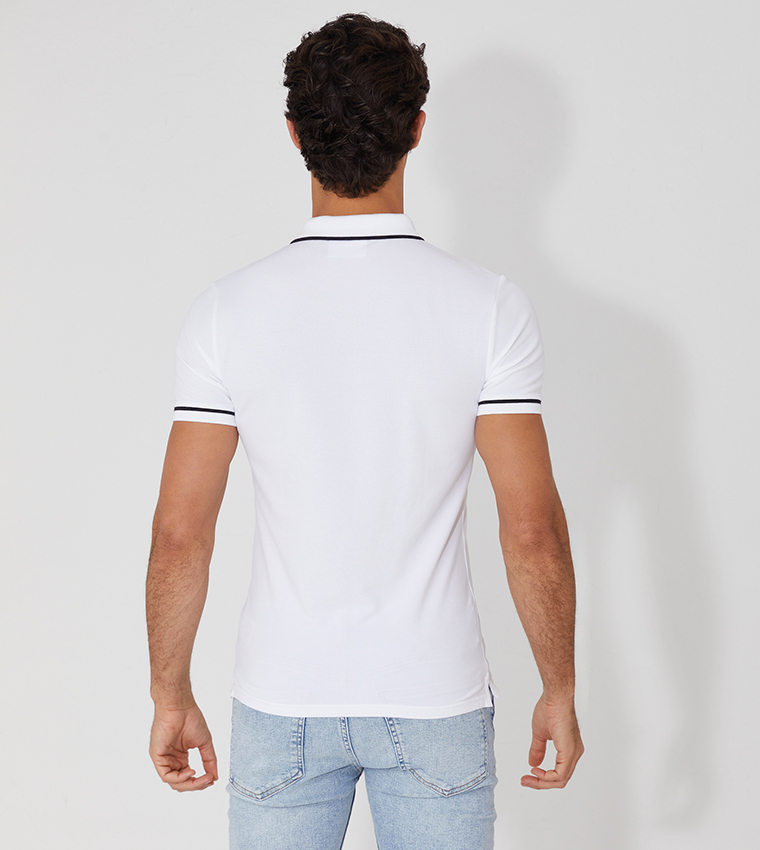 Short Sleeve Tipping Slim Polo T-Shirt