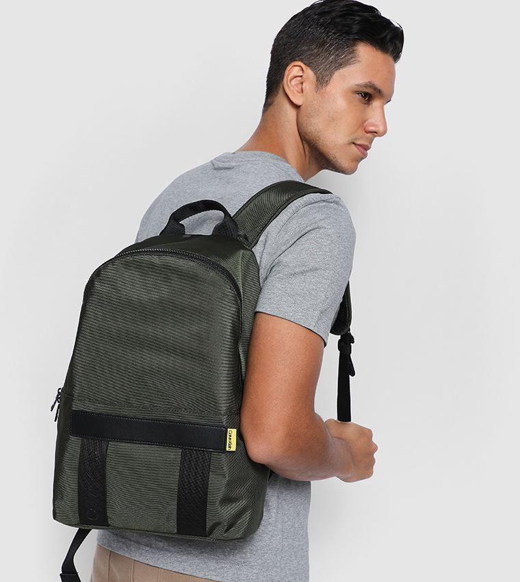 Buy Calvin Klein Nastro Logo Backpack Dark Olive In Teal 6thStreet Bahrain