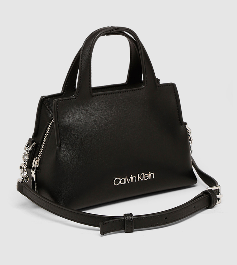 Buy Calvin Klein Neat Tote Mini Black In Black 6thStreet Oman