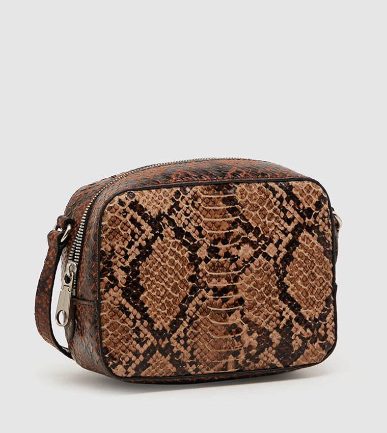 Buy Calvin Klein Camera Bag W/Pckt Python Crossbody Snake Mix In ...