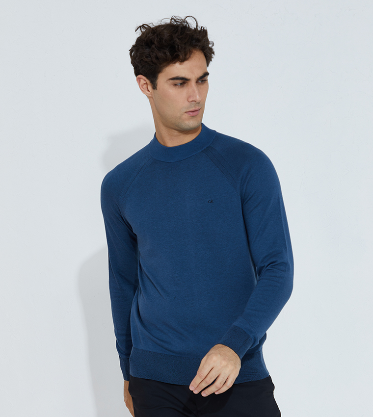 Buy Calvin Klein Organic Cotton Silk Jumper In Blue 6thStreet