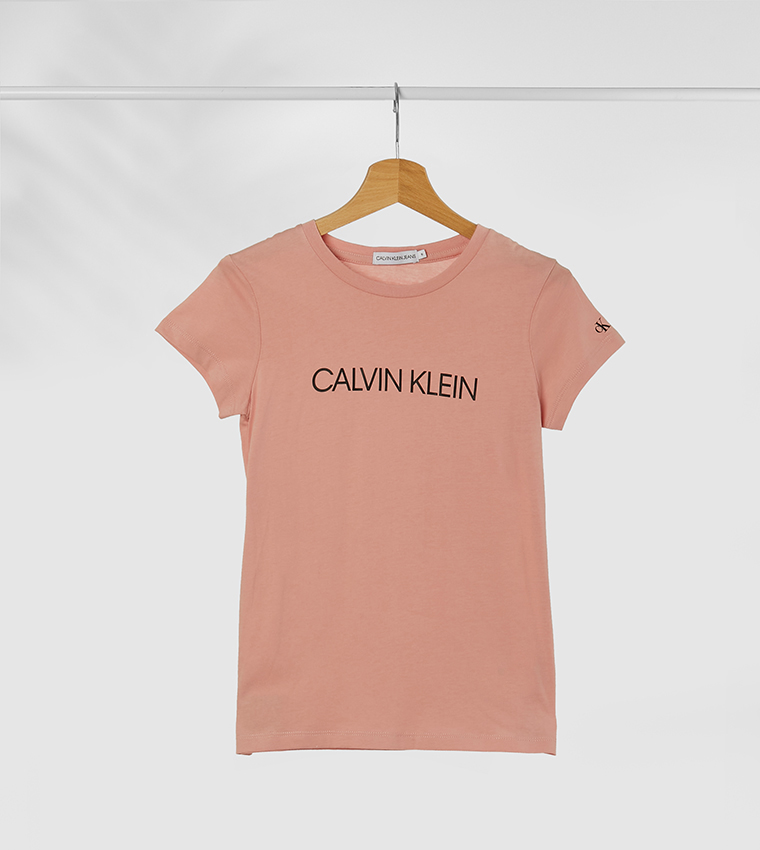 Buy Calvin Klein Institutional Slim T Shirt Pink In Pink 6thStreet Bahrain