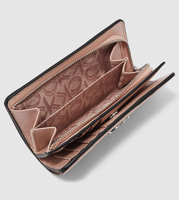 Buy Calvin Klein Billfold French Wallet In Pink | 6thStreet UAE