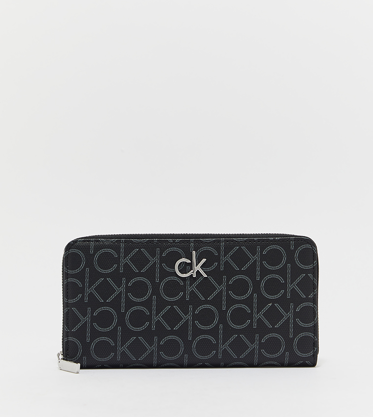 Buy Calvin Klein Slim Zip Around Wallet In Black 6thStreet Kuwait