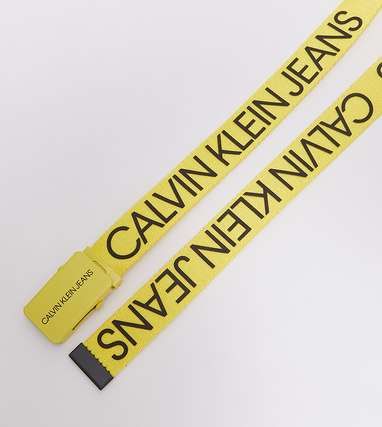 Buy Calvin Klein Kids Canvas Logo Belt In Yellow 6thStreet Bahrain