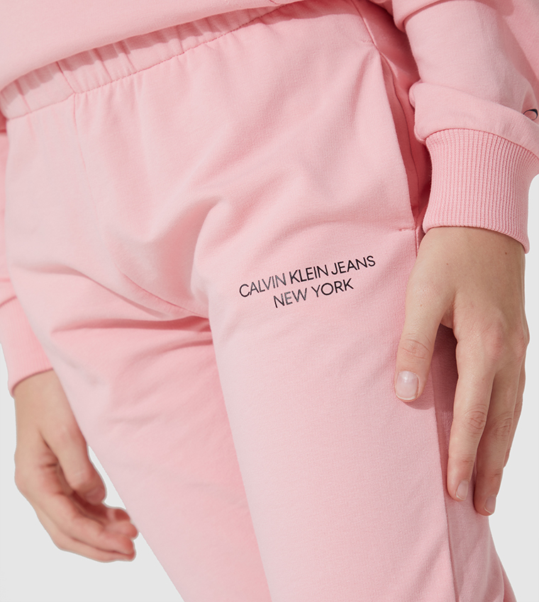 Buy Calvin Klein Logo Joggers In Pink 6thStreet UAE